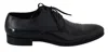 Dolce & Gabbana Blue Leather Dress Derby Formal Mens Shoes In Black