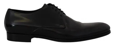 Dolce & Gabbana Black Leather Lace Up Mens Formal Derby Mens Shoes