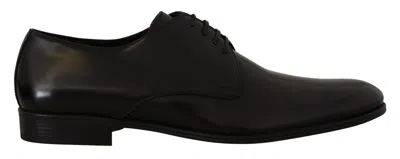 Dolce & Gabbana Black Leather Lace Up Mens Formal Derby Mens Shoes