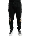 Dolce & Gabbana Black Cotton Slim Stretch Jogger Pants In Black