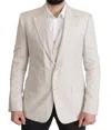 Dolce & Gabbana Gray Silk Single Breasted 2 Pc Blazer