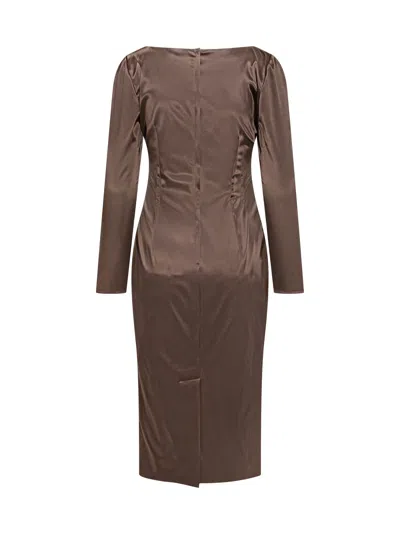 Dolce & Gabbana Elegant Long Sleeve Suit In Marrone Scuro 1