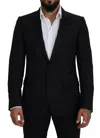 Dolce & Gabbana Black Martini Slim Fit Jacket Blazer In Black