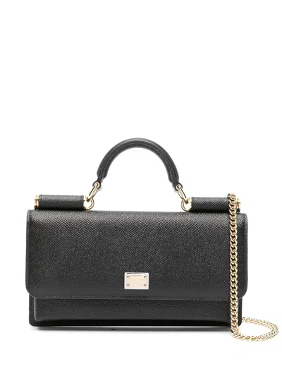 Dolce & Gabbana Elegant Mini Handbag With Magnetic Closure In Nero