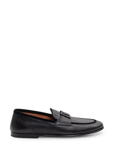 Dolce & Gabbana Elegant Moccasin With Front Buckle In Black