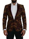 Dolce & Gabbana Multicolor Floral Single Breasted Martini Blazer