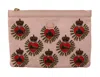 Dolce & Gabbana Elegant Pink Heart Clutch Women's Wallet