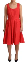 Dolce & Gabbana Elegant Polka Dotted A-line Sleeveless Dress