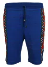 Dolce & Gabbana Blue Cotton Printed Bermuda Shorts In Blue