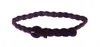 Dolce & Gabbana Purple Cotton Gold Logo Waist Belt