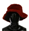 Dolce & Gabbana Elegant Red Bucket Cap With Logo Detailing In Red