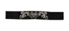 Dolce & Gabbana Black Silk Brass Crystal Embellished Waist Belt