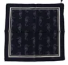 Dolce & Gabbana Blue Seahorse Dg Printed Square Handkerchief Scarf In Blue