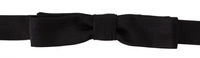 Dolce & Gabbana Elegant Silk Black Bow Men's Tie