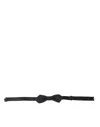 Dolce & Gabbana Brown Polyester Silk Adjustable Neck Men Papillon Bow Tie
