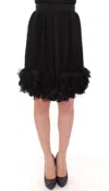 Dolce & Gabbana Black Silk Transparent Above Knees Skirt