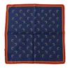 Dolce & Gabbana Blue Printed Square S Handkerchief 100% Silk Scarf
