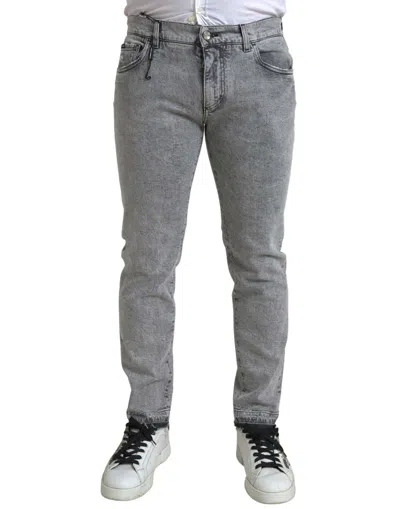 Dolce & Gabbana Elegant Skinny Cotton Denim Jeans In Gray