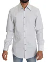 Dolce & Gabbana Black White Polka Dots Dress Shirt In White