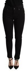 Dolce & Gabbana Chic Black Mid-waist Skinny Denim Jeans In Black