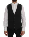 Dolce & Gabbana Elegant Gray Striped Vest Waistcoat In Gray