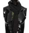 Dolce & Gabbana Brown Virgin Wool Striped Pattern Wrap Scarf In Brown