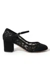 Dolce & Gabbana Corded Lace And Suede Mary Jane Pumps