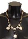 Dolce & Gabbana Elegant Timekeeper Statement Necklace In Gold