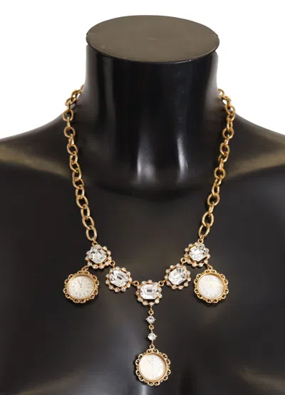 Dolce & Gabbana Elegant Timekeeper Statement Necklace In Gold