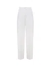 Dolce & Gabbana Logo-buttons Wide Leg Cropped Trousers In White