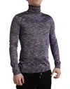 Dolce & Gabbana Elegant Turtleneck Pullover Sweater In Blue Purple