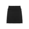 Dolce & Gabbana Rush-stitch Skirt With Side Slit In Black