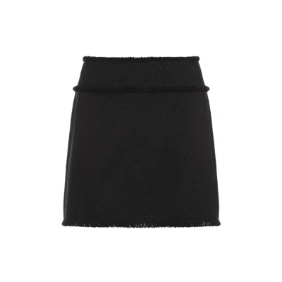 DOLCE & GABBANA DOLCE & GABBANA WOOL SKIRT WITH BLEND AND FINISH