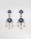 Dolce & Gabbana Eleganza Earrings 18-carat White And Yellow Gold, Topazes, And Sapphires In Gold
