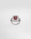 Dolce & Gabbana Eleganza Ring 18-carat White And Rose Gold, Garnet, And Sapphires In White