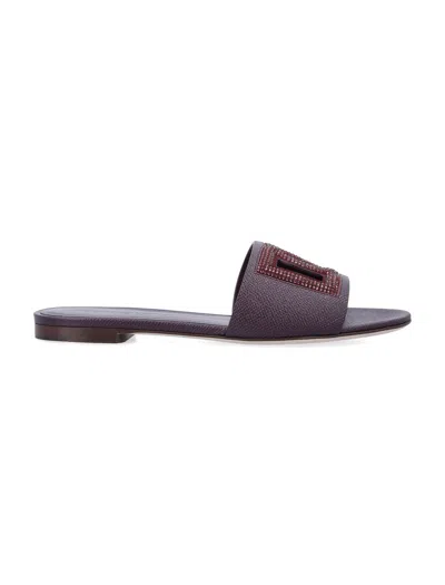 Dolce & Gabbana Elevate Formal Sandal With Crystal Embellishments In Purple