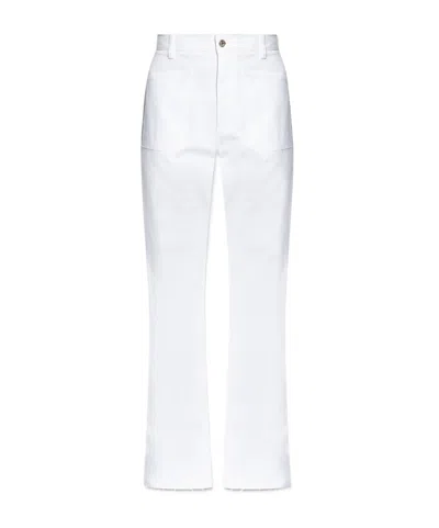 Dolce & Gabbana Elongated High-rise Jeans In White