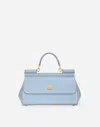 Dolce & Gabbana Medium Elongated Sicily Handbag In Light Blue