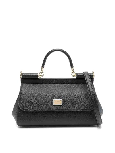 Dolce & Gabbana Elongated Sicily Bag In Black  