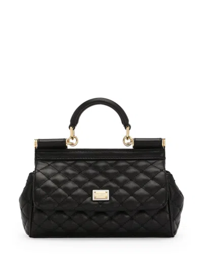 Dolce & Gabbana Elongated Sicily Cross Body Bag In Black