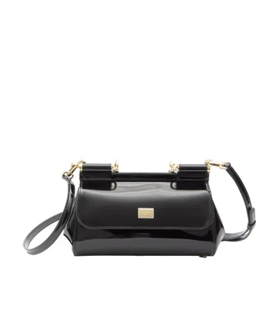 Dolce & Gabbana Elongated Sicily Cross Body Bag In Black