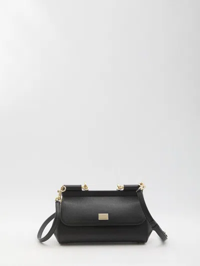 Dolce & Gabbana Elongated Sicily Handbag In Black