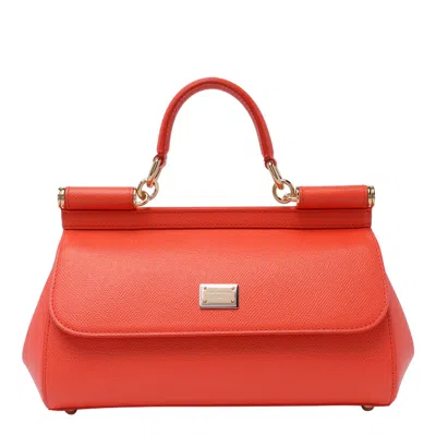 Dolce & Gabbana Elongated Sicily Handbag In Naranja