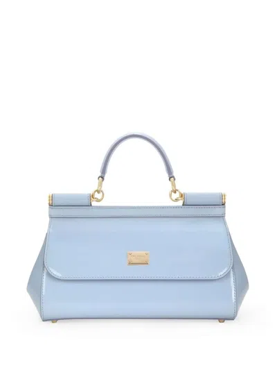 Dolce & Gabbana Elongated Sicily Shoulder Bag In Blue