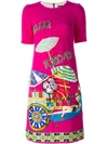 Dolce & Gabbana Embellished A-line Dress In Pink
