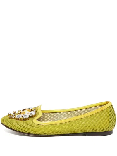 Pre-owned Dolce & Gabbana Embellished Ballet Flats