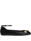 Dolce & Gabbana Embellished Ballet Flats In Black