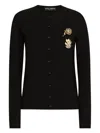 Dolce & Gabbana Embellished Button Cardigan In Black