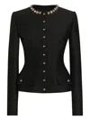 Dolce & Gabbana Embellished Button-up Jacket In Black