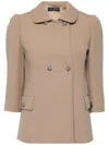 Dolce & Gabbana Embellished-button Virgin-wool Jacket In Brown